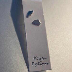 Kris Nations Silver Cloud sterling silver Stud pierced Earrings